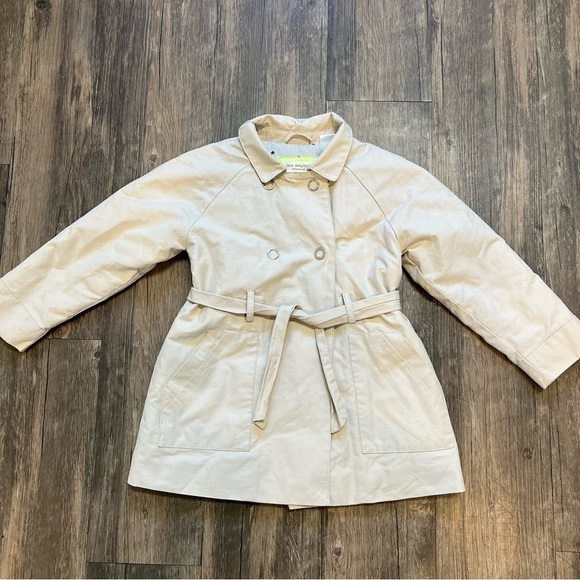 Zara Babygirl Cream Buttoned Jacket Size 3/4 - Picture 1 of 10